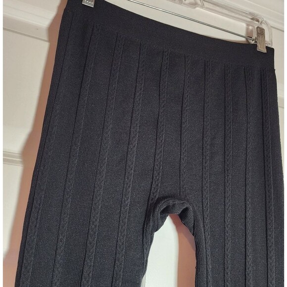 Pink Republic Black Ribbed Warm Leggings XL - Picture 2 of 4